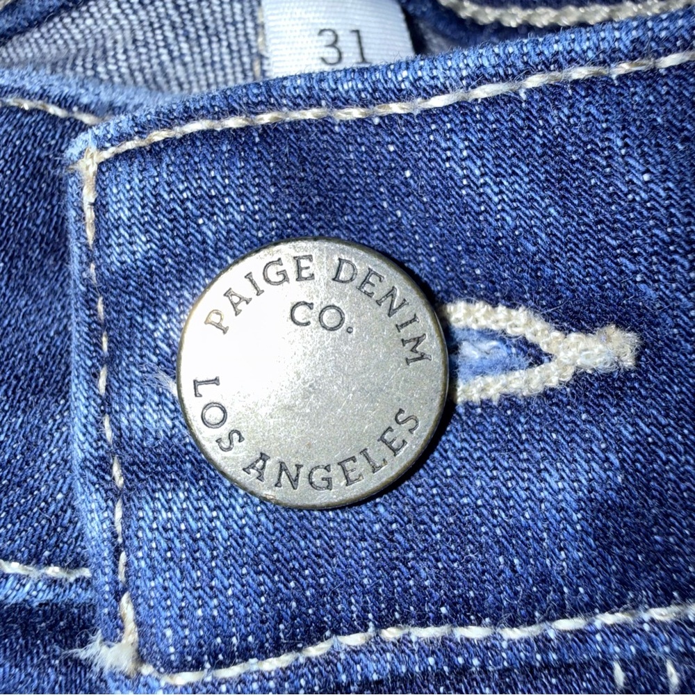 Paige Hoxton High Rise women’s Distressed Skinny Ankle Jeans Size 31 - Picture 8 of 14